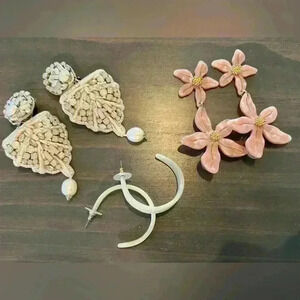 Set of 3 Pair of Earrings Fashion Jewelry